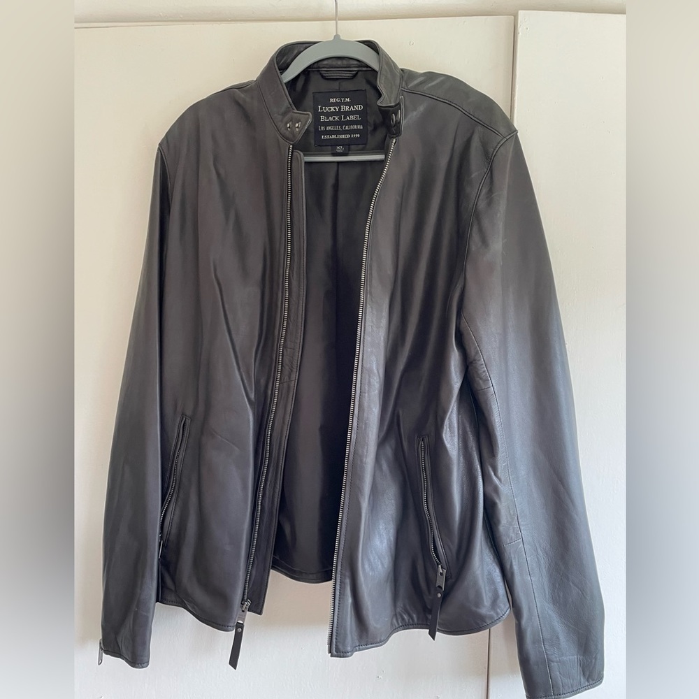 Buttery black Lucky Brand Motorcycle jacket